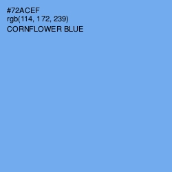 #72ACEF - Cornflower Blue Color Image
